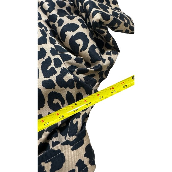 Coach Leopard Print Trench Coat Women Large Tan Black CQ219 Long Belted - Picture 4 of 8